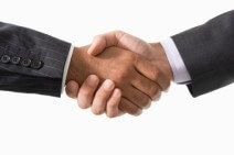 Businessmen Shaking Hands close-up on hands